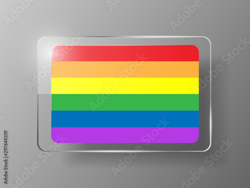 Gay vector flag or LGBT. Rainbow flag. Pride symbol.