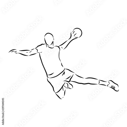 Handball player sketch © Elala 9161