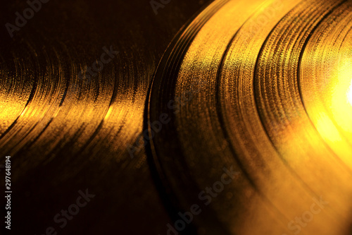 vinyl records in a dark surroundings