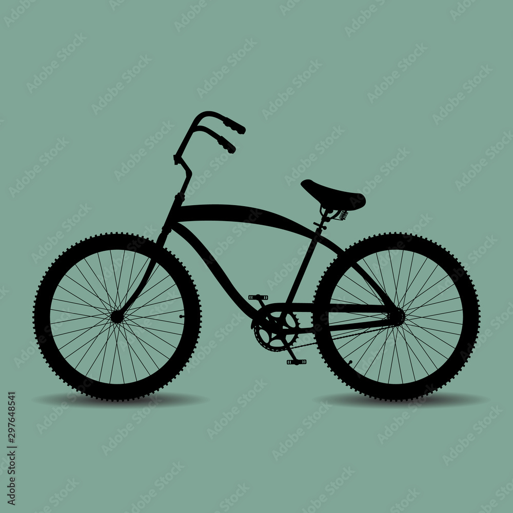 Bicycle icon on white background