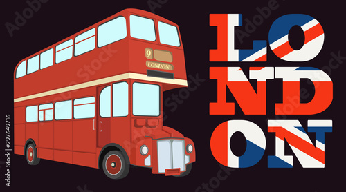 Schilderij op canvas Double decker bus from England