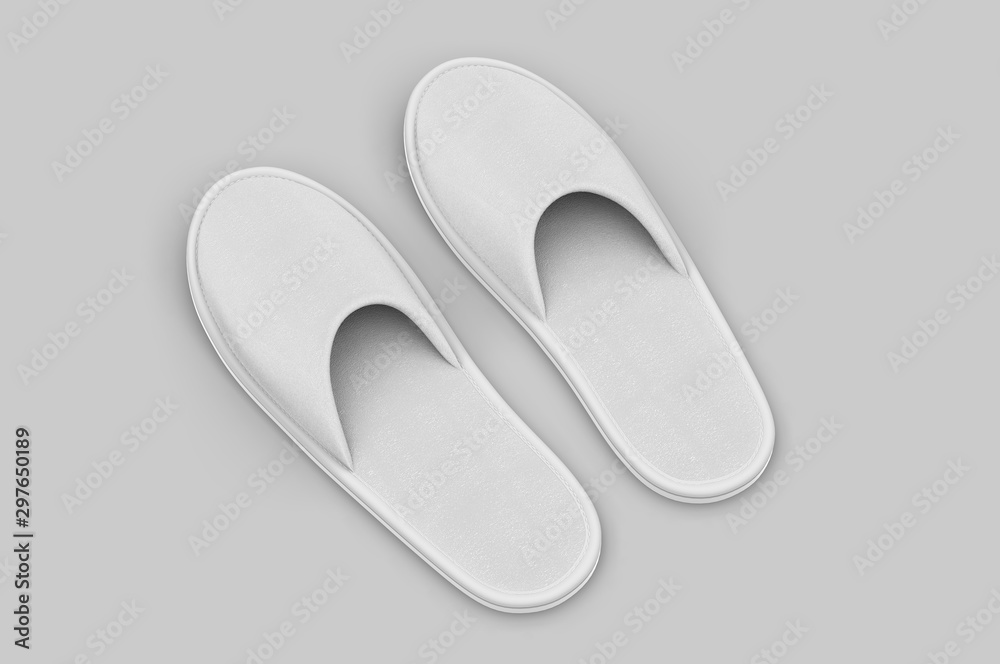 Cotton Cloth Spa Slipper For Branding. 3d render illustration. Cotton Cloth Spa Slipper For Branding. 3d render illustration.