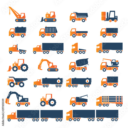 Icon Set, heavy duty machines