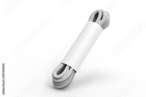 Foto Blank shoelaces for branding and mock up. 3d render illustration.