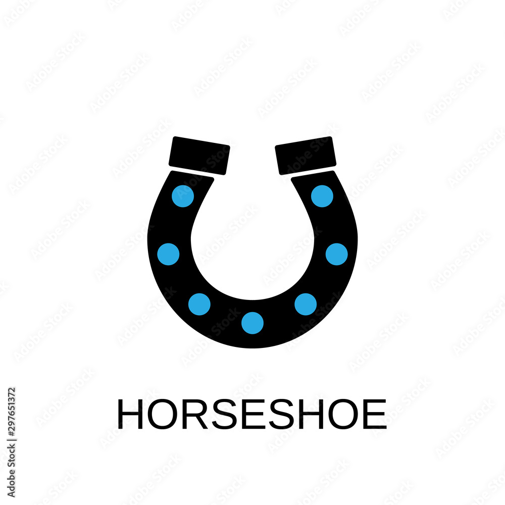 Horseshoe icon. Horseshoe concept symbol design. Stock - Vector illustration can be used for web.