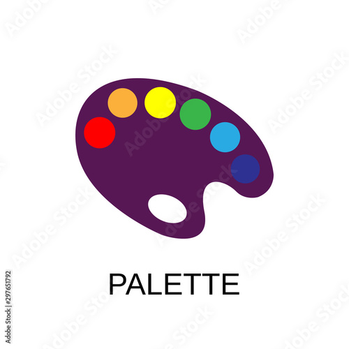 Palette icon. Palette concept symbol design. Stock - Vector illustration can be used for web.