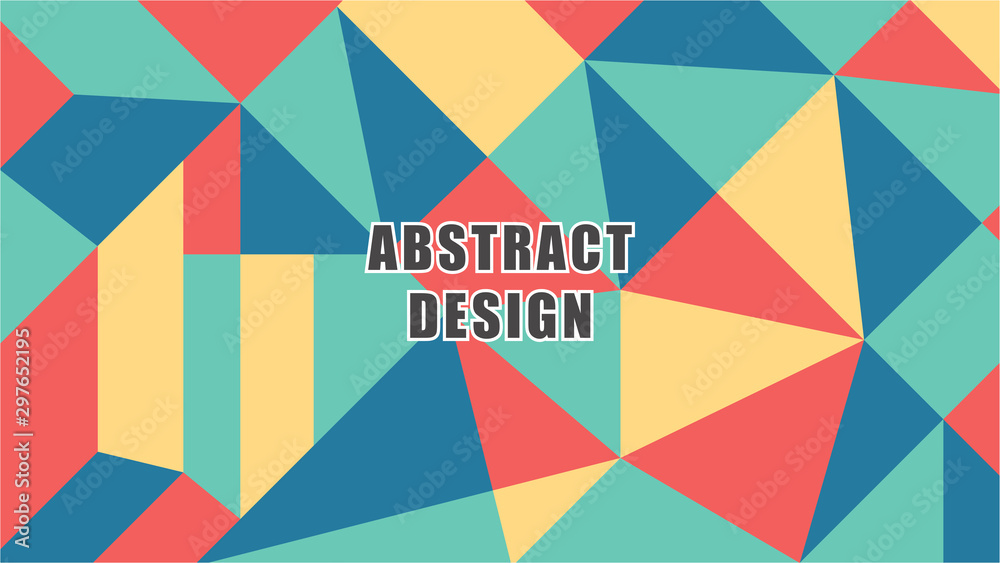 Geometric abstract wallpaper, colorful wallpaper, with geometric shape composition.