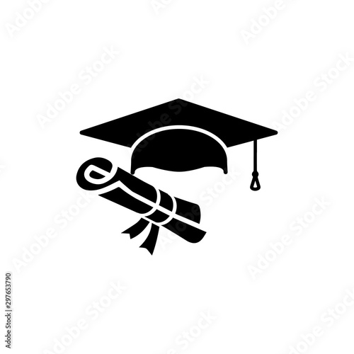 best graduation hat icon vector