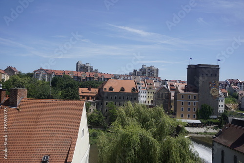 View over the Neisse river from Goerlitz to Zgorzelec photo