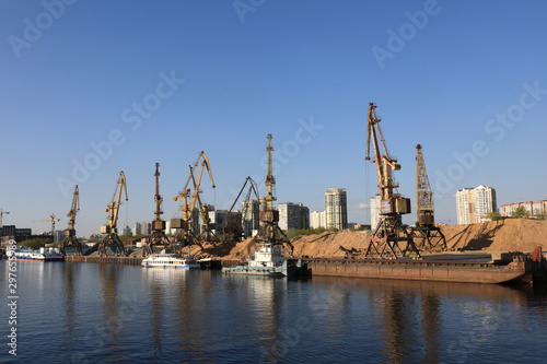 Cargo port on Moscow river