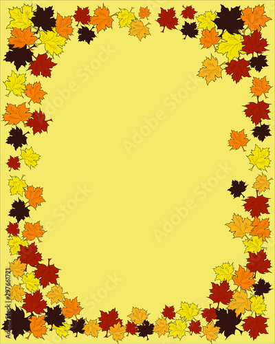 autumn background with  maple leafs