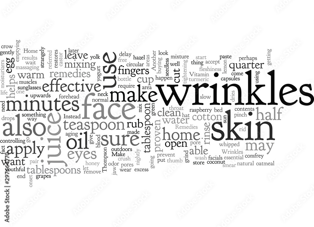 Obraz premium Home Remedies for Wrinkles