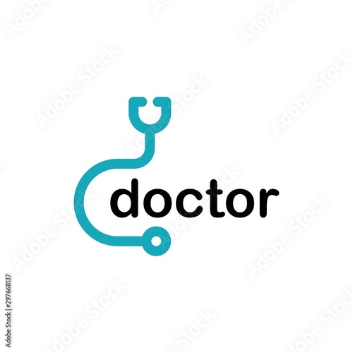Medical  logo design template.stethoscope symbol