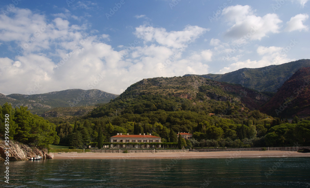 Beautiful seascape. The coast of Montenegro.