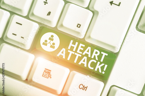 Papier peint Writing note showing Heart Attack