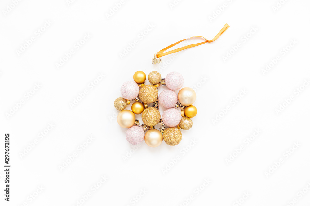 Christmas decoration flat lay concept Christmas decoration flat lay concept