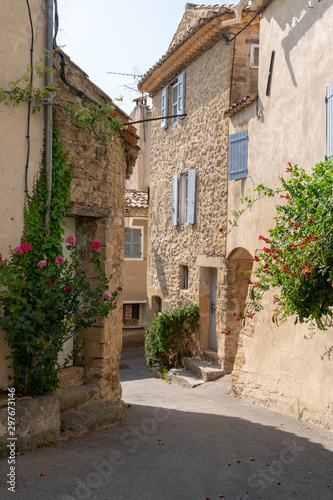 old ancient village alley of Lourmarin Provence France