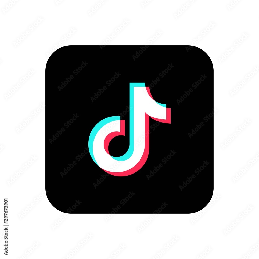 Tik Tok icon logo Stock Vector | Adobe Stock