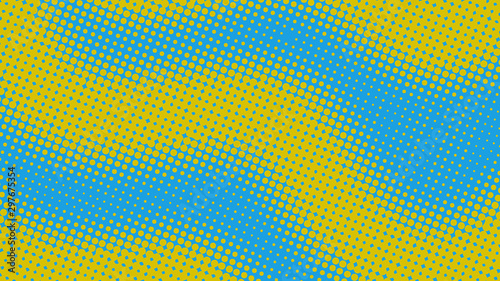 Blue and yellow pop art retro background with halftone dotted design in comic style, vector illustration eps10