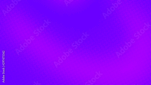 Violet and purple pop art background in retro comic style with halftone dots design, vector illustration eps10
