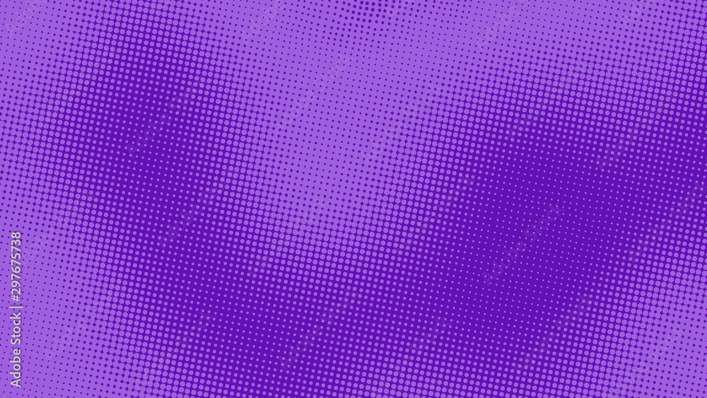 Abstract purple and violet pop art background with halftone dots in retro comic style, vector illustration eps10 Abstract purple and violet pop art background with halftone dots in retro comic style, vector illustration eps10