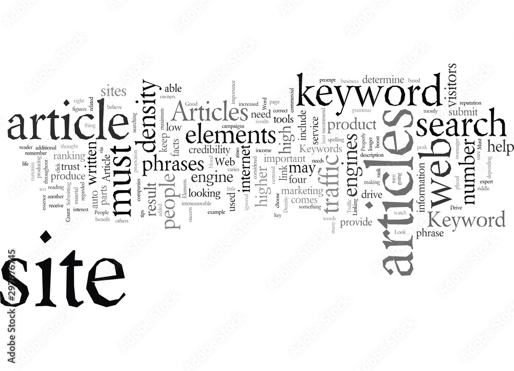 Obraz premium Elements Articles Must Have To Drive Traffic to Your Web Site