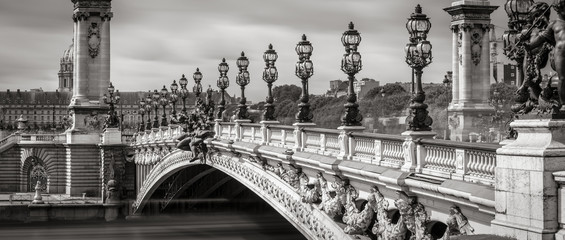Leinwandbilder Pont Alexandre III Pont Alexandre III in Schwarz-Weiß  © Francois Roux