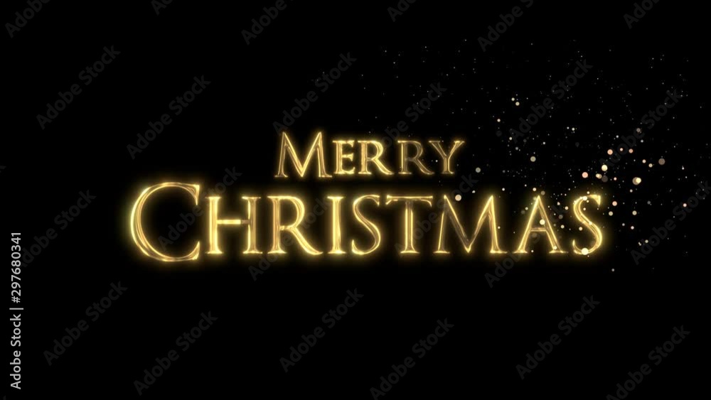 merry christmas sparkling magic text alpha