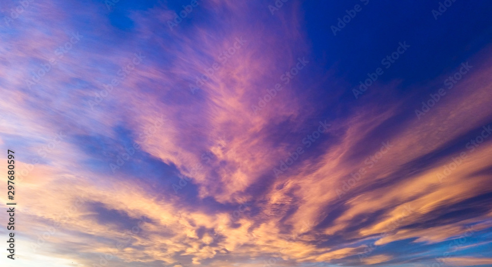 sunset clouds full of colours
