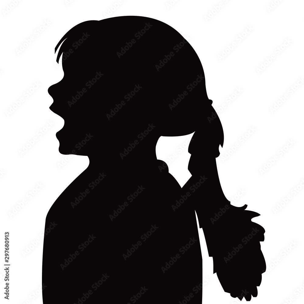 a girl head silhouette vector a girl head silhouette vector