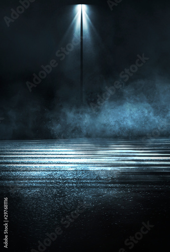 Empty background scene. Dar...