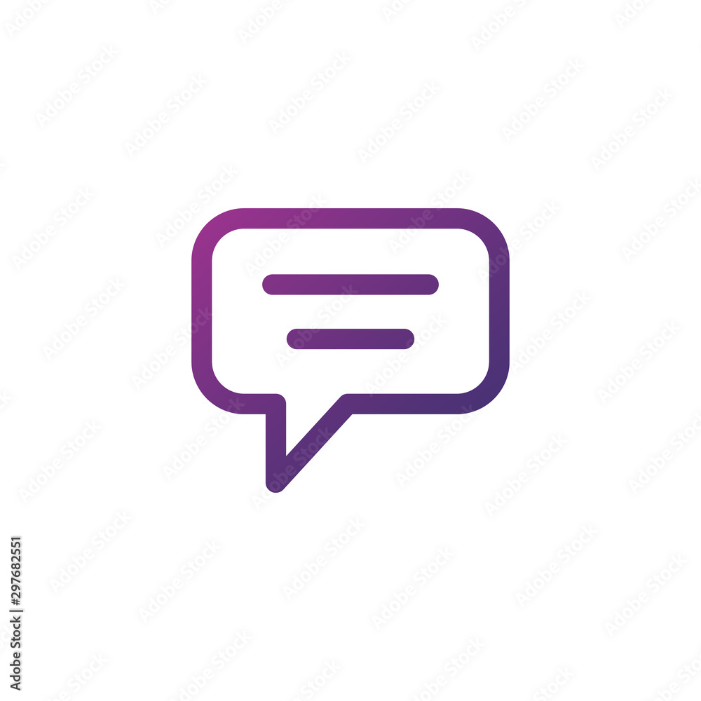 Speech bubble Icon Vector. Simple flat symbol. Stock Vector illustration isolated on white background.