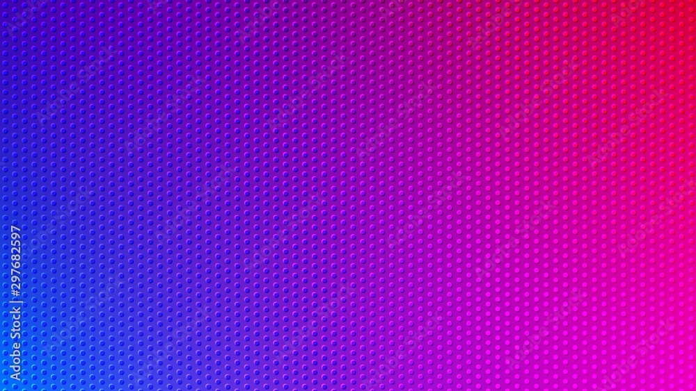 Blurred background. Circle dots pattern. Abstract blue and pink gradient design. Round spot texture background. Landing blurred page. Circles bubble or dots pattern. Vector