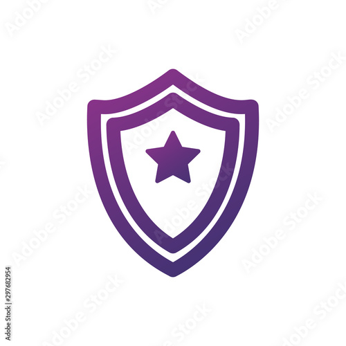 Star sequrity shield. Stock...
