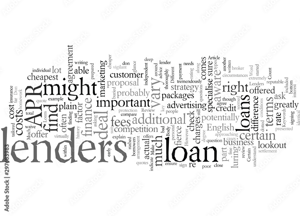 Do Loans Change Much Between Different Lenders