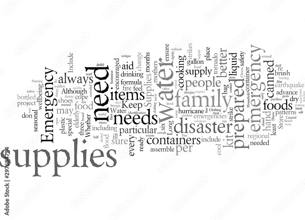 Fototapeta premium Disaster Preparedness The Essentials Of Emergency Supplies