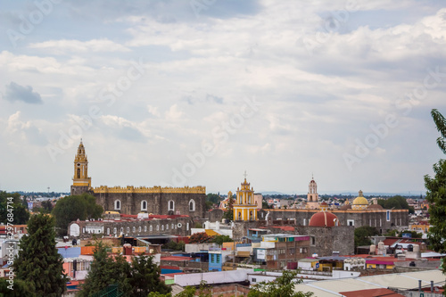 view of the city of cholula puebla mexico