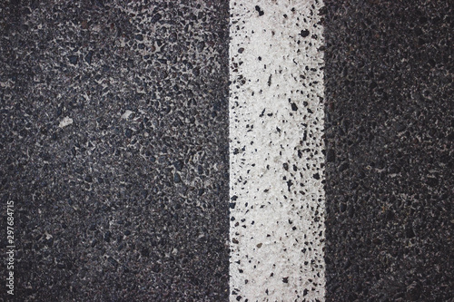 asphalt road with white stripe texture