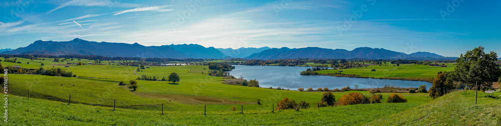 Panorama-Aufnahme des Riegsees in Bayern
