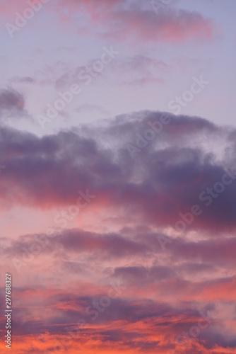 Beautiful orange evening sky