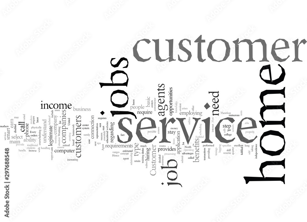 Obraz premium Customer service work at home