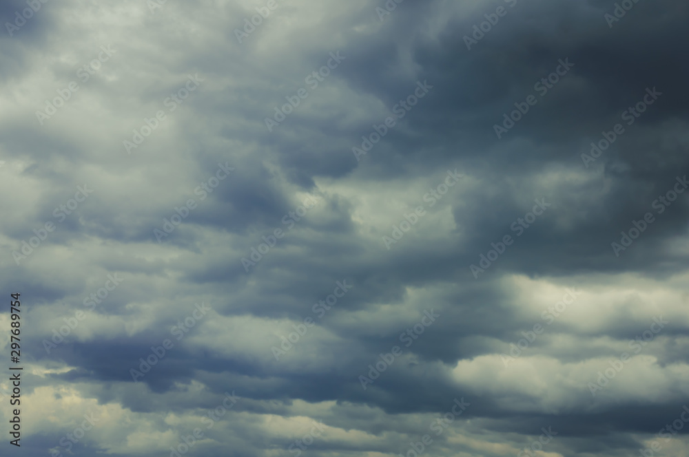 Dramatic clouds in the sky. Natural background