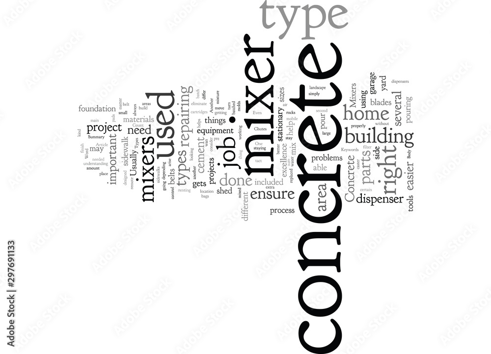 Concrete Mixers Types Of Concrete Mixers Stock Vector Adobe Stock