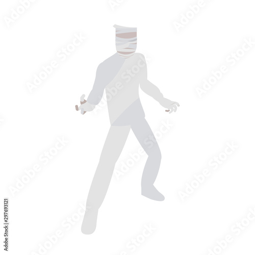 Mummy halloween costume. Men halloween costume - Vector