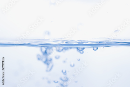 blue water splash and drop for drinking  abstract water pure and freshness concept background 