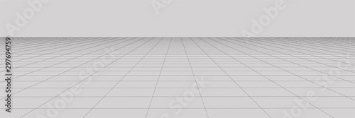 Perspective grid background. Prospective reduction. Abstract mesh background. Vector illustration.