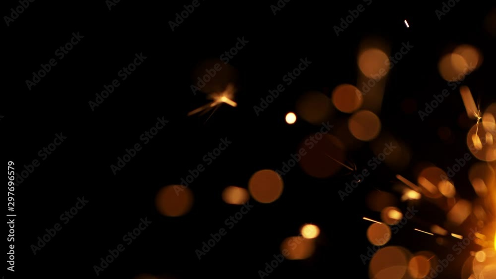 Super Slow Motion Romantic Sparkler Background at 1000fps.