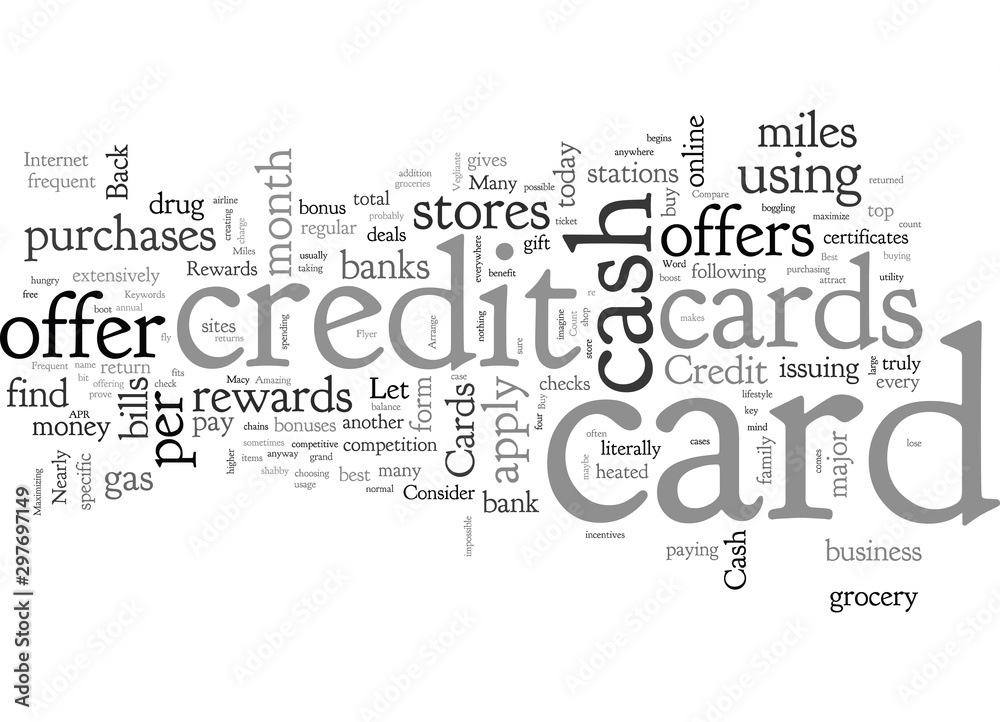 Fototapeta premium Cash Back And Rewards Credit Cards Offers You Can t Refuse