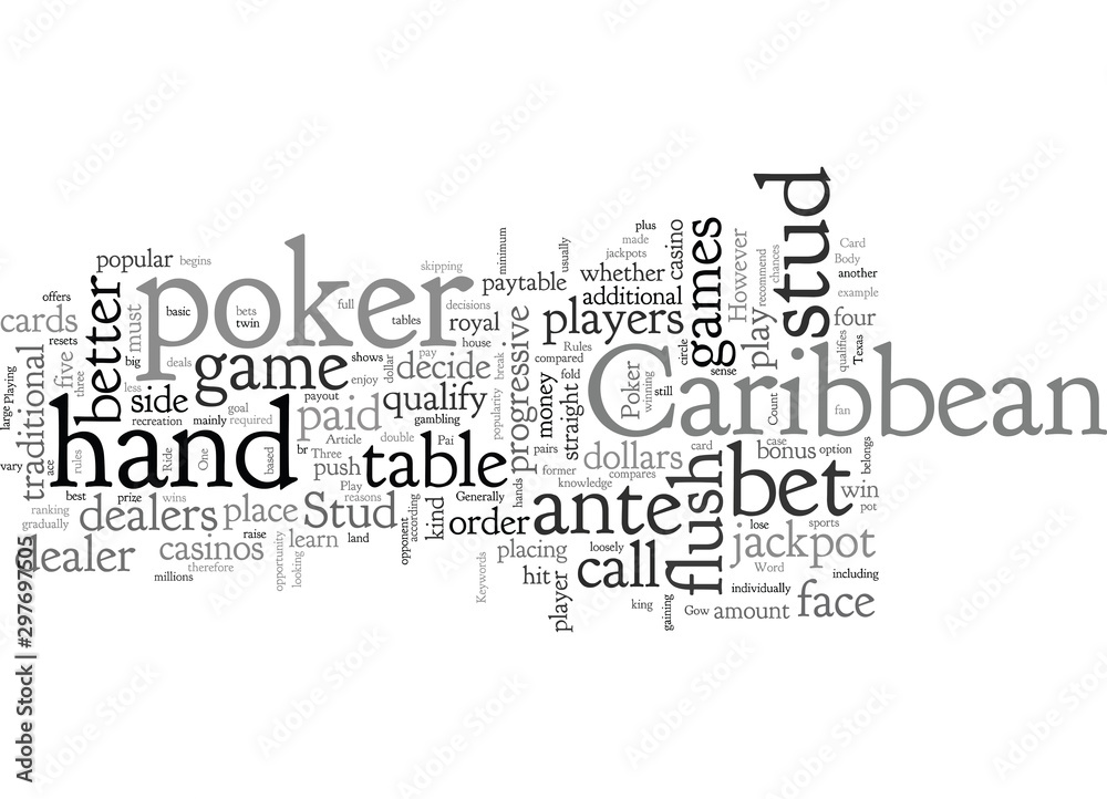 Fototapeta premium Caribbean Stud Poker How to Play
