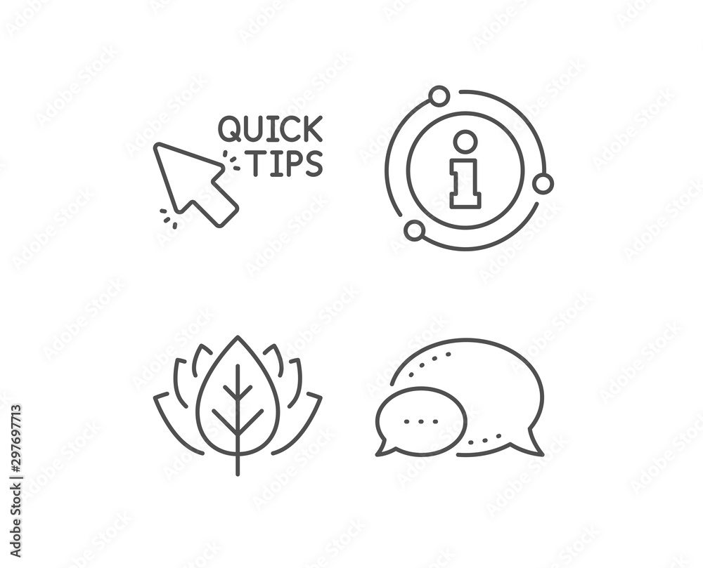 Quick tips click line icon. Chat bubble, info sign elements. Helpful tricks sign. Linear quick tips outline icon. Information bubble. Vector Quick tips click line icon. Chat bubble, info sign elements. Helpful tricks sign. Linear quick tips outline icon. Information bubble. Vector